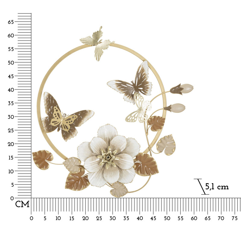 Panneau mural rond – La perfection géométrique du métal (58,4 x 5,1 x 63,5 cm)