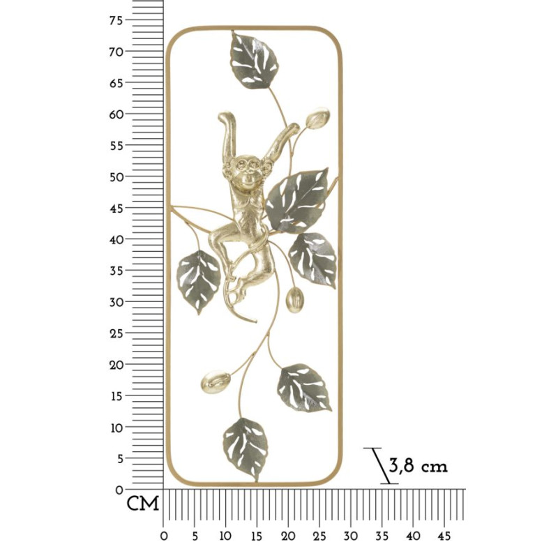 Panneau mural SINGE – Une création exotique pleine de personnalité (28,6 x 3,8 x 74,3 cm)