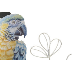 Panneau mural PERROQUET – Couleurs tropicales et éclat glamour (28,6 x 2,5 x 74,3 cm)