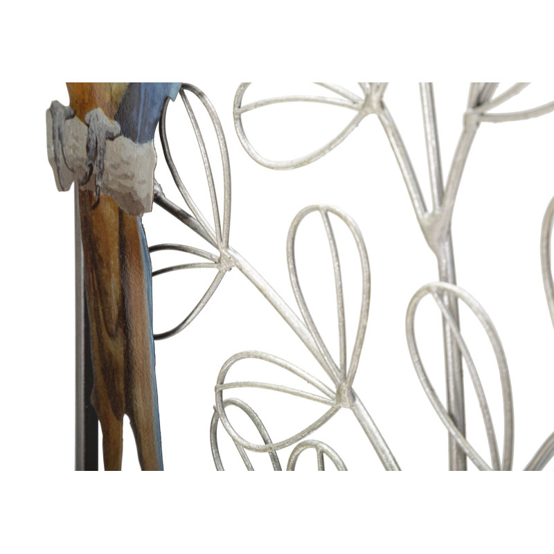 Panneau mural PERROQUET – Couleurs tropicales et éclat glamour (28,6 x 2,5 x 74,3 cm)