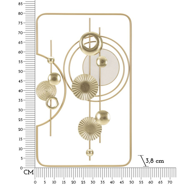 Panneau mural doré – Une brillance chic pour vos intérieurs (49,5 x 3,8 x 80 cm)