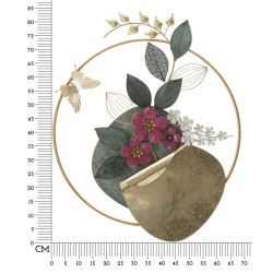 Panneau mural GARD – Le fer design au naturel (67 x 8 x 74 cm)