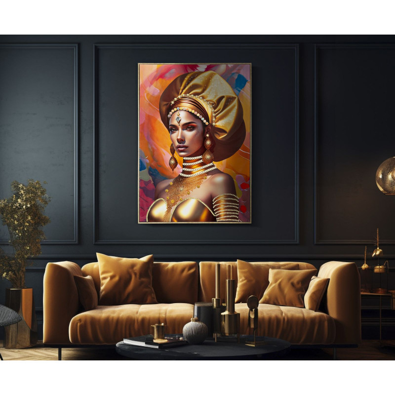 Tableau avec cadre SAMIRA – Une finition chic et stylée (72 x 4,5 x 102 cm)