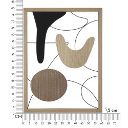 Panneau mural ASTROY – Version B, élégance contemporaine (60 x 2 x 80 cm)