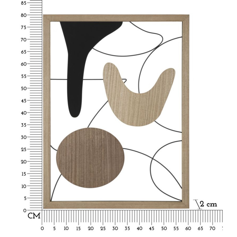 Panneau mural ASTROY – Version B, élégance contemporaine (60 x 2 x 80 cm)