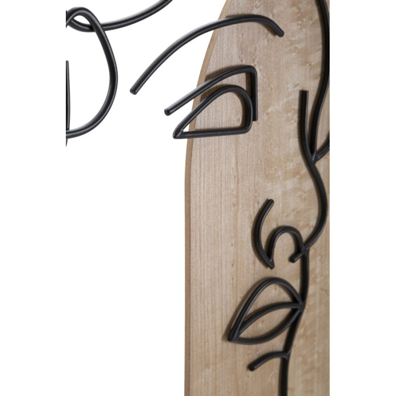 Panneau mural DAVID – Version B, harmonie des lignes (55 x 2 x 80 cm)