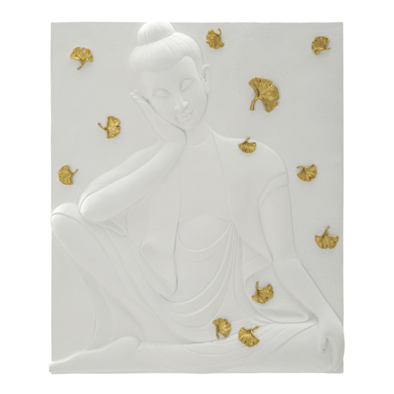Panneau mural Bouddha – Sérénité et spiritualité murale (46 x 5,7 x 55,5 cm)