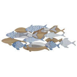 Panneau mural Poissons Mer – Une touche naturelle et marine (91 x 3 x 33,5 cm)