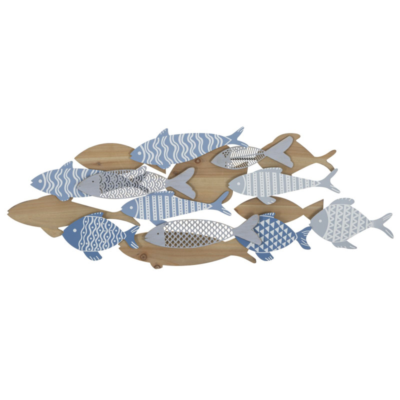 Panneau mural Poissons Mer – Une touche naturelle et marine (91 x 3 x 33,5 cm)