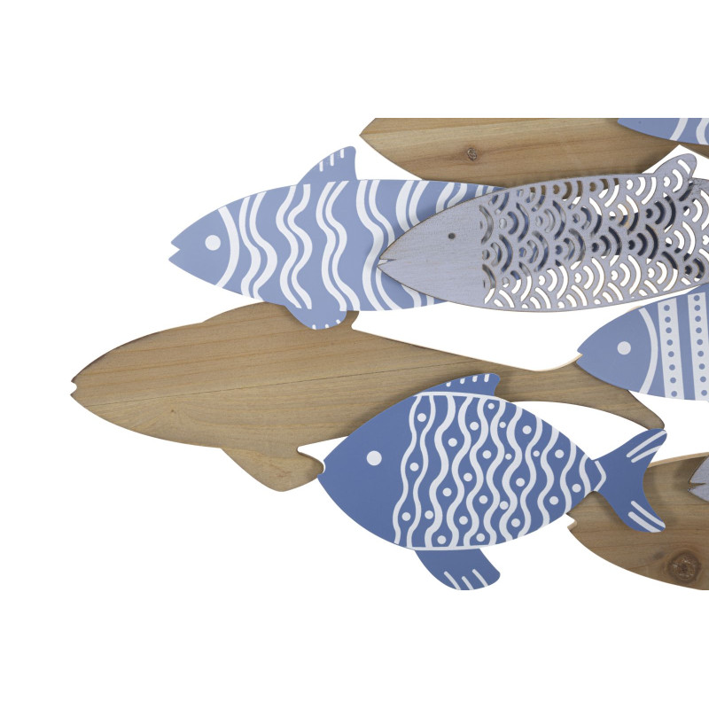 Panneau mural Poissons Mer – Une touche naturelle et marine (91 x 3 x 33,5 cm)