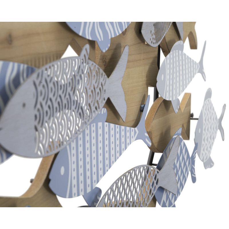 Panneau mural Poissons Mer – Une touche naturelle et marine (91 x 3 x 33,5 cm)