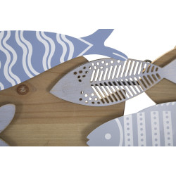 Panneau mural Poissons Mer – Une touche naturelle et marine (91 x 3 x 33,5 cm)