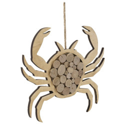 Crabe nature à suspendre – Originalité marine (35 x 2 x 31 cm)