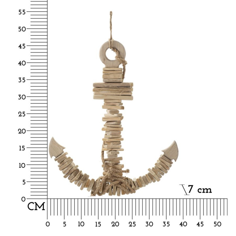 Ancrage nature à suspendre – Élément décoratif marin (39 x 7 x 46 cm)