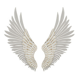 Panneau mural ailes naturelles – Lot de 2 pièces aérien (43,8 x 2,5 x 104 cm)