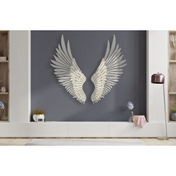 Panneau mural ailes naturelles – Lot de 2 pièces aérien (43,8 x 2,5 x 104 cm)