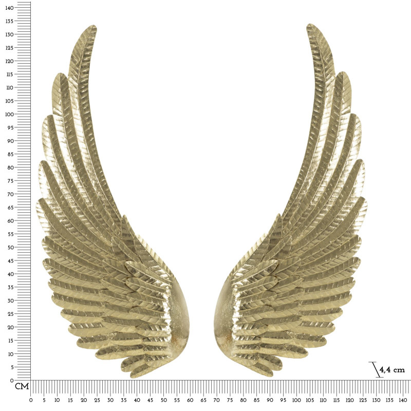 Panneau mural Wings Amy – Lot de 2 pièces, élégance aérienne (60 x 4,4 x 130 cm)