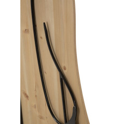 Panneau mural Beauté fer et bois – Raffinement décoratif (60 x 2 x 90 cm)