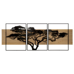 Panneau mural LAGOS – Lot de 3 pièces, style moderne et élégant (204 x 2 x 80 cm / 72 x 2 x 80 – 60 x 2 x 80)