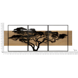 Panneau mural LAGOS – Lot de 3 pièces, style moderne et élégant (204 x 2 x 80 cm / 72 x 2 x 80 – 60 x 2 x 80)
