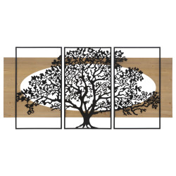 Panneau mural ARBRE – Lot de 3 pièces, design naturel (176 x 2 x 90 cm / 63 x 2 x 90 – 50 x 2 x 90)
