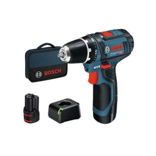 Bosch Professional Perceuse GSR 12V-15 avec 2 batterie 2Ah + chargeur + Softbag