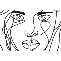 Panneau mural FACE – Décoration artistique (57,5 x 1,3 x 80 cm)