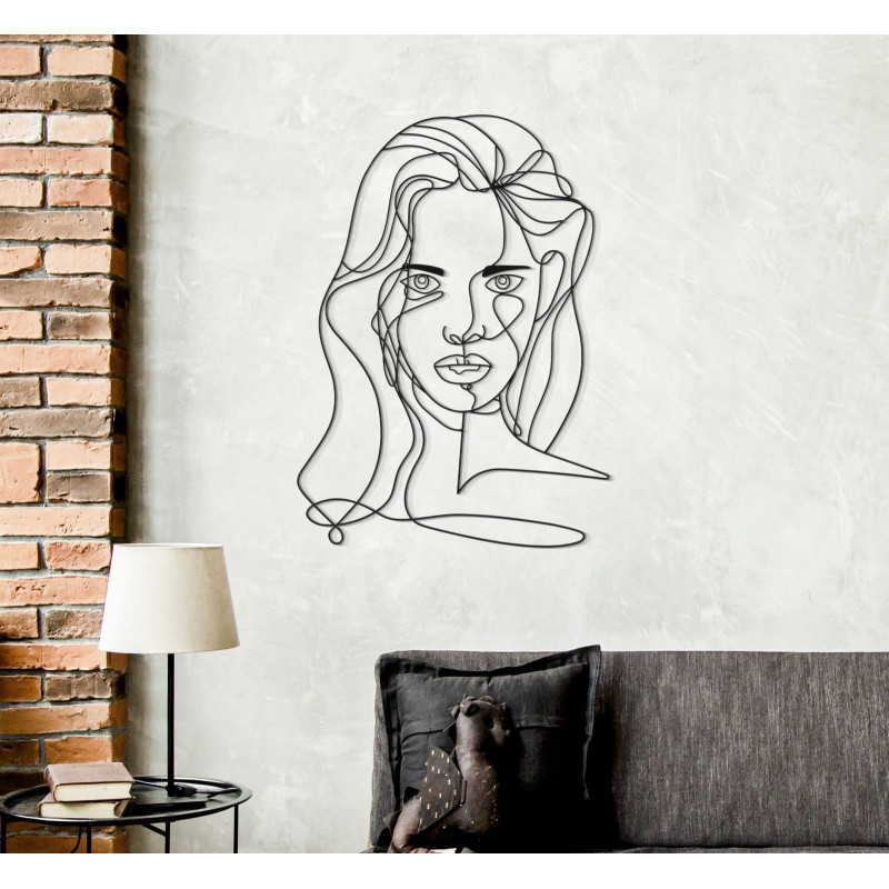 Panneau mural FACE – Décoration artistique (57,5 x 1,3 x 80 cm)
