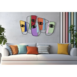 Panneau mural YEUX – B – Variation artistique (120 x 2 x 72 cm)