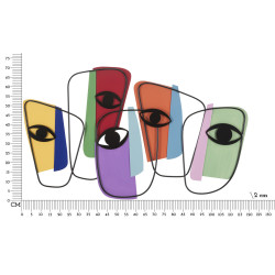 Panneau mural YEUX – B – Variation artistique (120 x 2 x 72 cm)