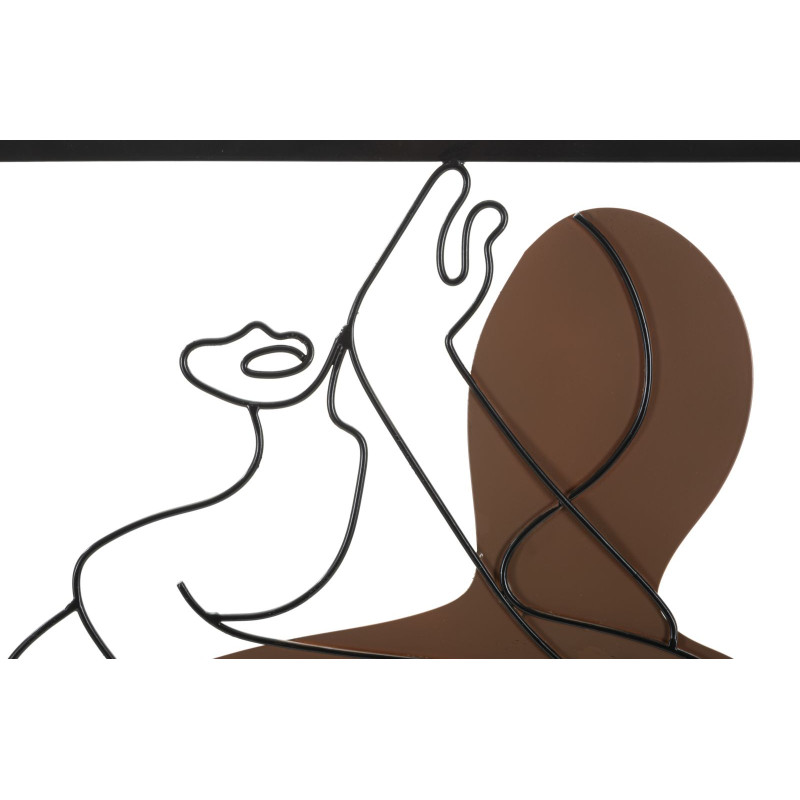 Panneau mural COUPLE – Harmonie décorative (60 x 1,3 x 80 cm)