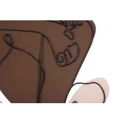 Panneau mural COUPLE – Harmonie décorative (60 x 1,3 x 80 cm)