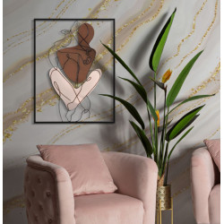 Panneau mural COUPLE – Harmonie décorative (60 x 1,3 x 80 cm)