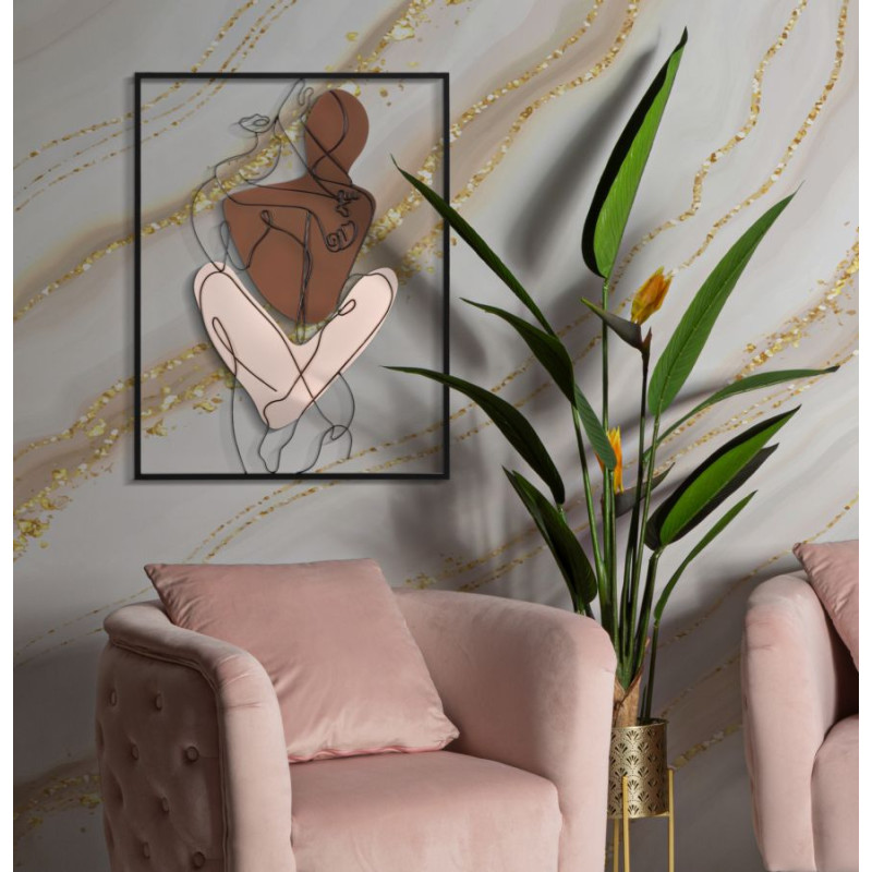 Panneau mural COUPLE – Harmonie décorative (60 x 1,3 x 80 cm)