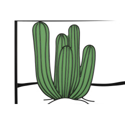 Panneau mural CACTUS – Originalité naturelle (60 x 1,3 x 33 cm)