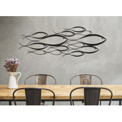 Panneau mural POISSON – Élégance suspendue (100 x 1 x 35 cm)