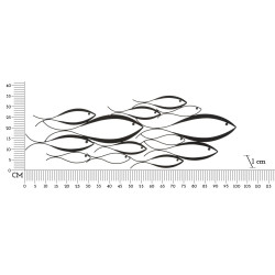 Panneau mural POISSON – Élégance suspendue (100 x 1 x 35 cm)