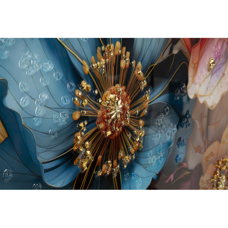 Tableau mural laqué avec cadre NARCY – A – Luxe contemporain (82 x 4 x 82 cm)