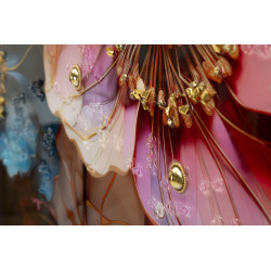 Tableau mural laqué avec cadre NARCY – A – Luxe contemporain (82 x 4 x 82 cm)