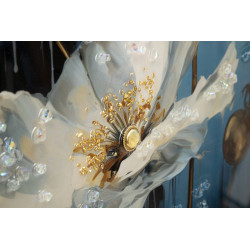 Tableau mural laqué avec cadre BLEU – Touche colorée raffinée (42 x 3,5 x 62 cm)