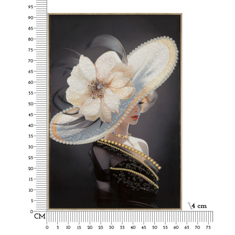 Tableau mural laqué avec cadre CHAPEAU VIENNAIS – A – Originalité design (62 x 4 x 92 cm)