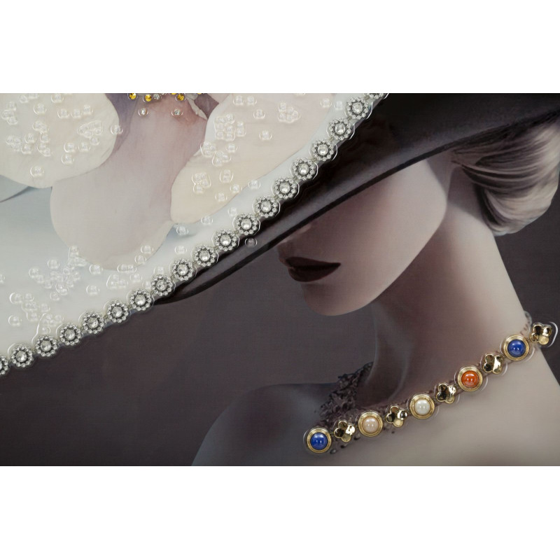 Tableau mural laqué avec cadre CHAPEAU VIENNAIS – B – Style unique (62 x 4 x 92 cm)