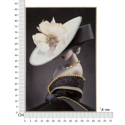 Tableau mural laqué avec cadre CHAPEAU VIENNAIS – B – Style unique (62 x 4 x 92 cm)