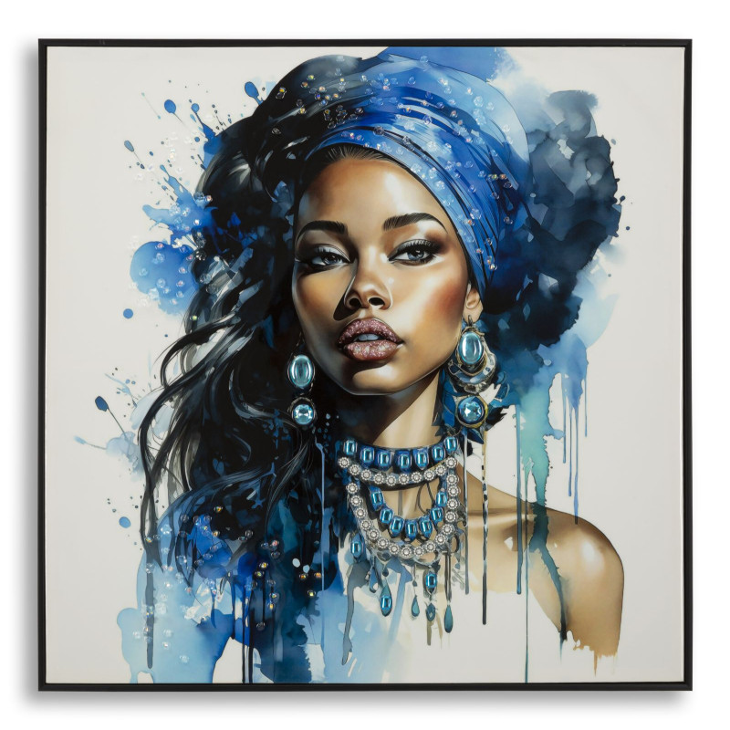 Tableau mural laqué avec cadre ALTEA – A – Raffinement coloré (82 x 4 x 82 cm)