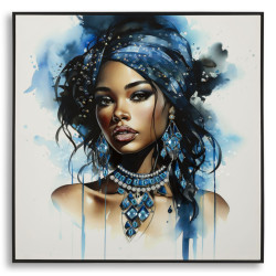 Tableau mural laqué avec cadre ALTEA – B – Harmonie moderne (82 x 4 x 82 cm)