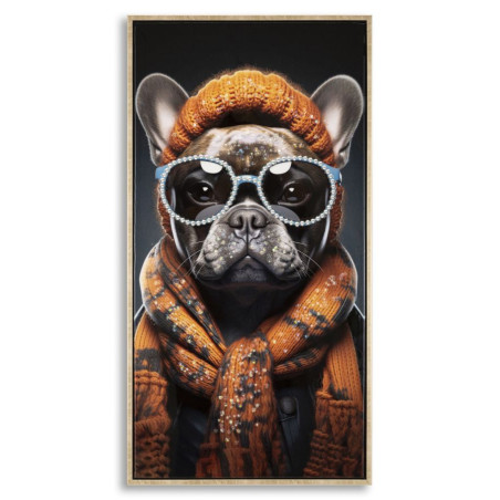 Tableau mural laqué avec cadre BAD BULLY – A – Énergie et caractère (42,5 x 2,8 x 82,5 cm)