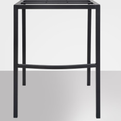 Tabouret de bar en velours Damaso B avec structure à 4 pieds gris