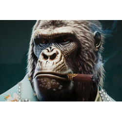 Tableau mural laqué avec cadre KONGY – B – Design contemporain (62 x 4 x 92 cm)