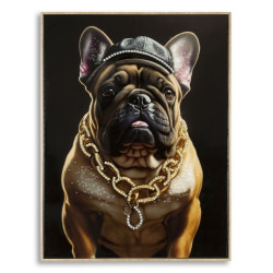 Tableau mural laqué avec cadre BULLY C/CORNICE – Modernité et raffinement (62 x 4 x 82 cm)