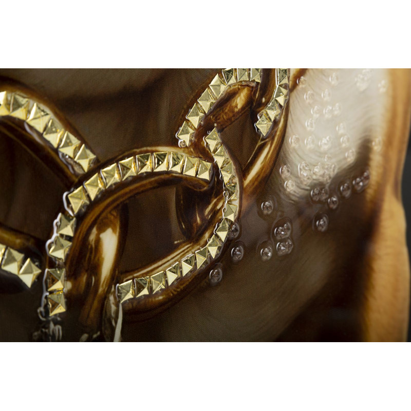 Tableau mural laqué avec cadre BULLY C/CORNICE – Modernité et raffinement (62 x 4 x 82 cm)